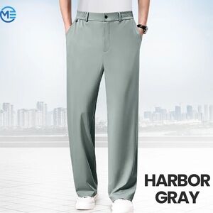 ModenEase Gray Men’s - Ultra Comfort Ice Silk Flexible Casual Pants nwt M/30